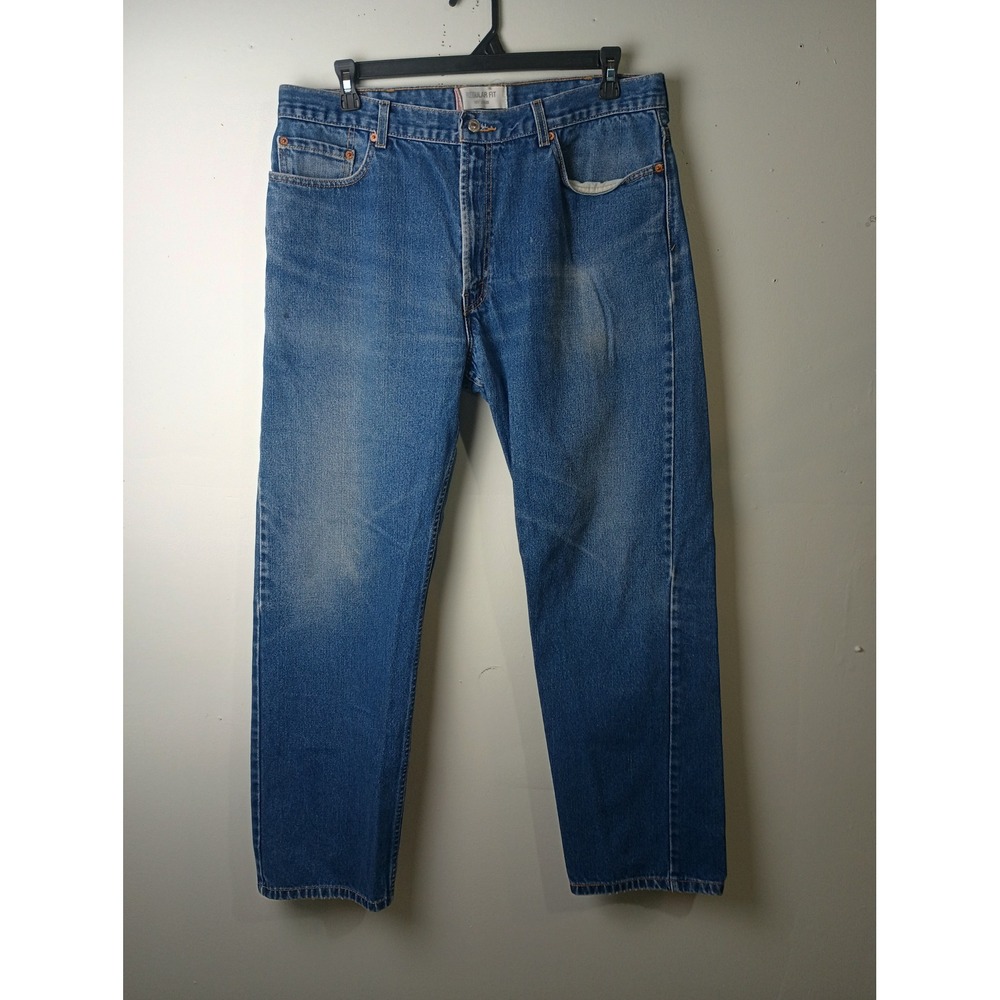 Levis 505 Regular Fit Mens Jeans Blue Medium Wash Denim W40 L32 Straight Leg